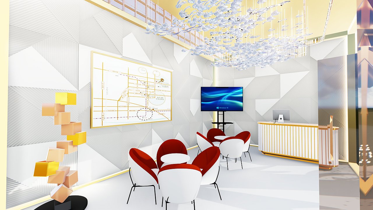 地产城市展厅建模渲染