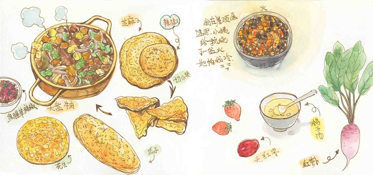旅行手账--贵州铜仁（1）（图ZMzc2NjQ5Njcy） - 艺术插画 - 站酷设计师巫丫绘舍原创素材 - 站酷ZCOOL