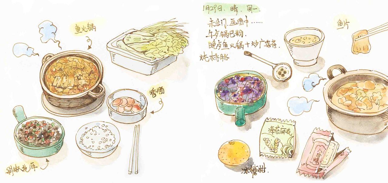 旅行手账--贵州铜仁（1）（图ZMzc2NjQ5Njgw） - 艺术插画 - 站酷设计师巫丫绘舍原创素材 - 站酷ZCOOL