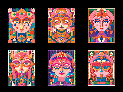 一组三维人物插画