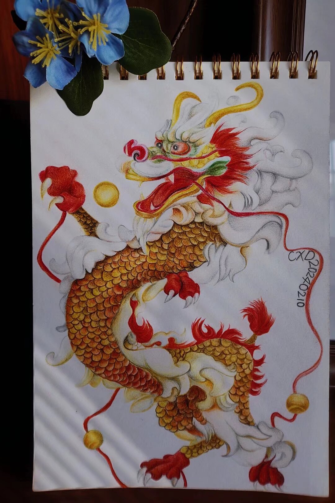【彩铅临摹】迟到的龙（图ZMzc2NjY0NDM2） - 创作习作 - 站酷设计师平常心平常心原创素材 - 站酷ZCOOL