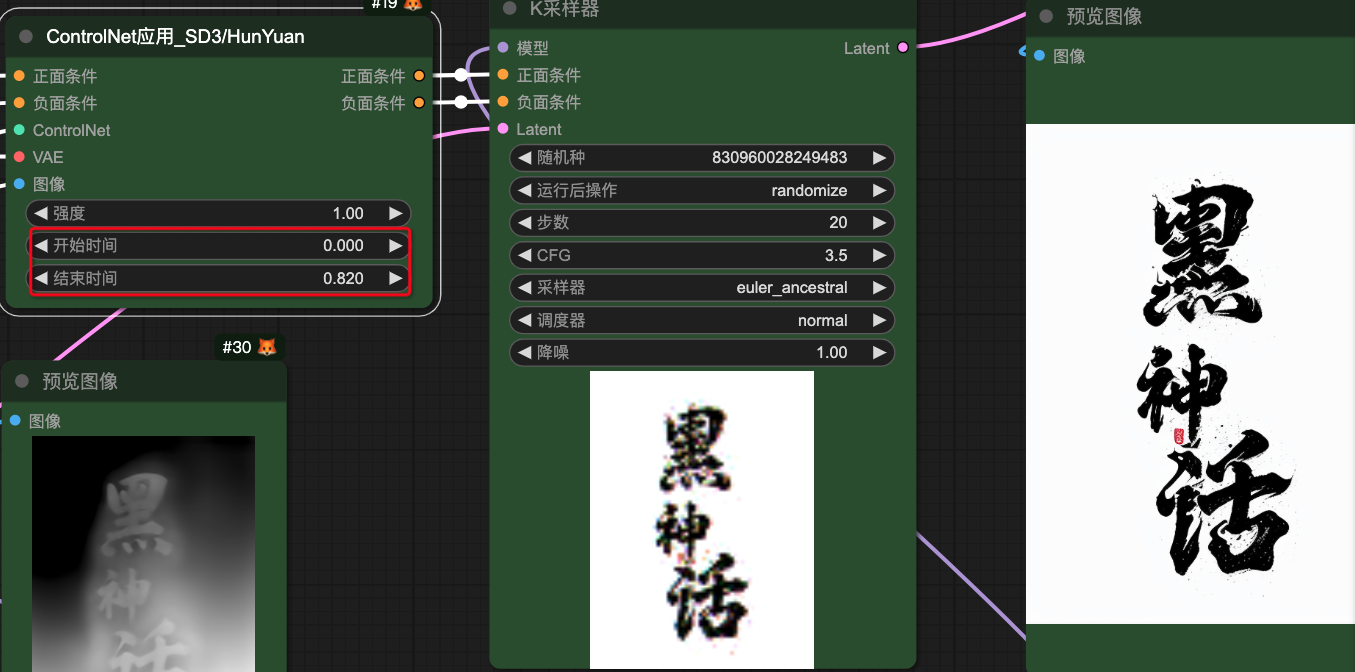 ComfyuI工作流｜快速搭建手写书法字体效果（图ZMTQ5MDE0NzY=） - 教程 - 站酷设计师体验与思考原创素材 - 站酷ZCOOL