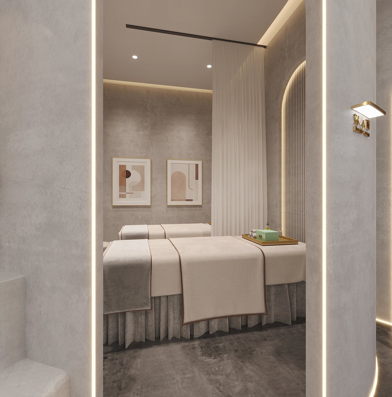 奶油极简美容院|医美SPA空间|寓意于形 情绪感知