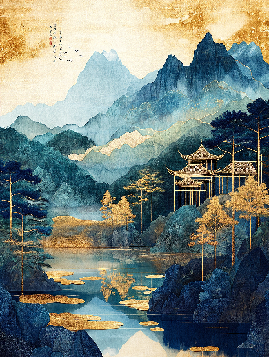 国风山水画（图ZMzc2Njk3Nzky） - AI作品 - 站酷设计师surfboy原创素材 - 站酷ZCOOL