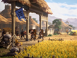 輜重車行軍場景展示_UE