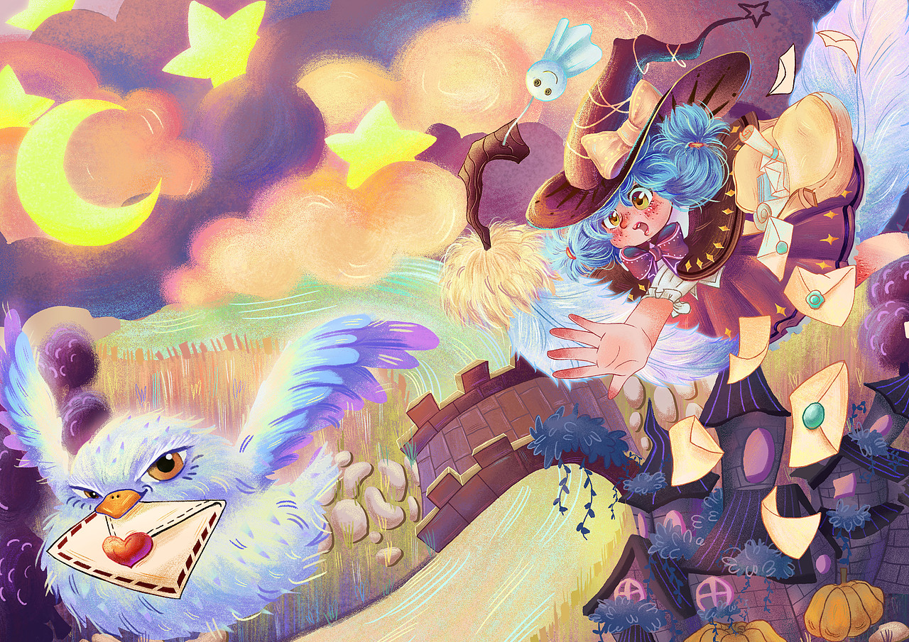 绘本风插画—童话镇（图ZMzc2NzAzMjEy） - 儿童插画 - 站酷设计师Alex_Lavender原创素材 - 站酷ZCOOL