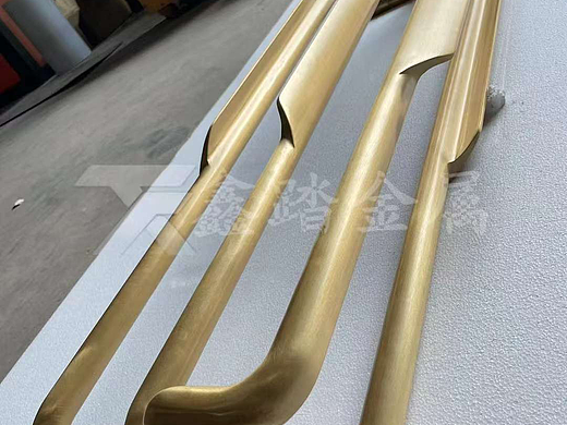 酒店大门实心黄铜雕刻拉手/尊贵有品味