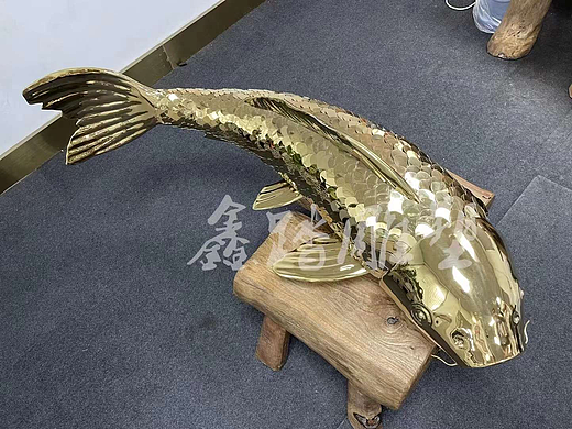 手工制作不锈钢金色锦鲤/好运加满