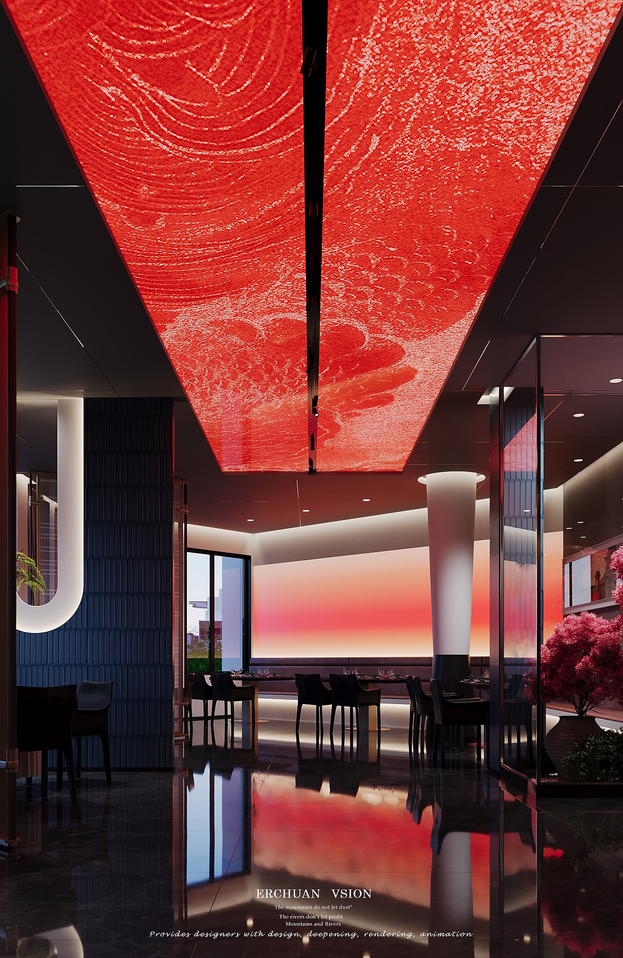 而川视觉丨新中式主题餐厅 一 东方元素的现代诠释