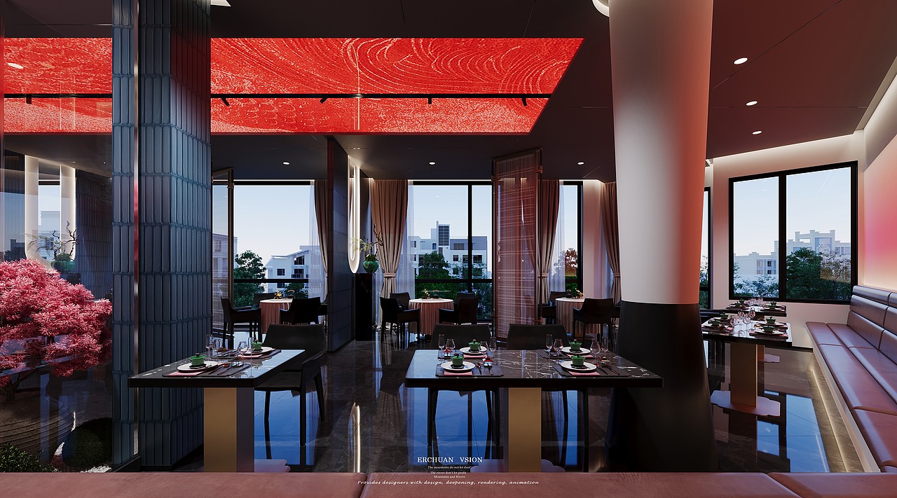 而川视觉丨新中式主题餐厅 一 东方元素的现代诠释