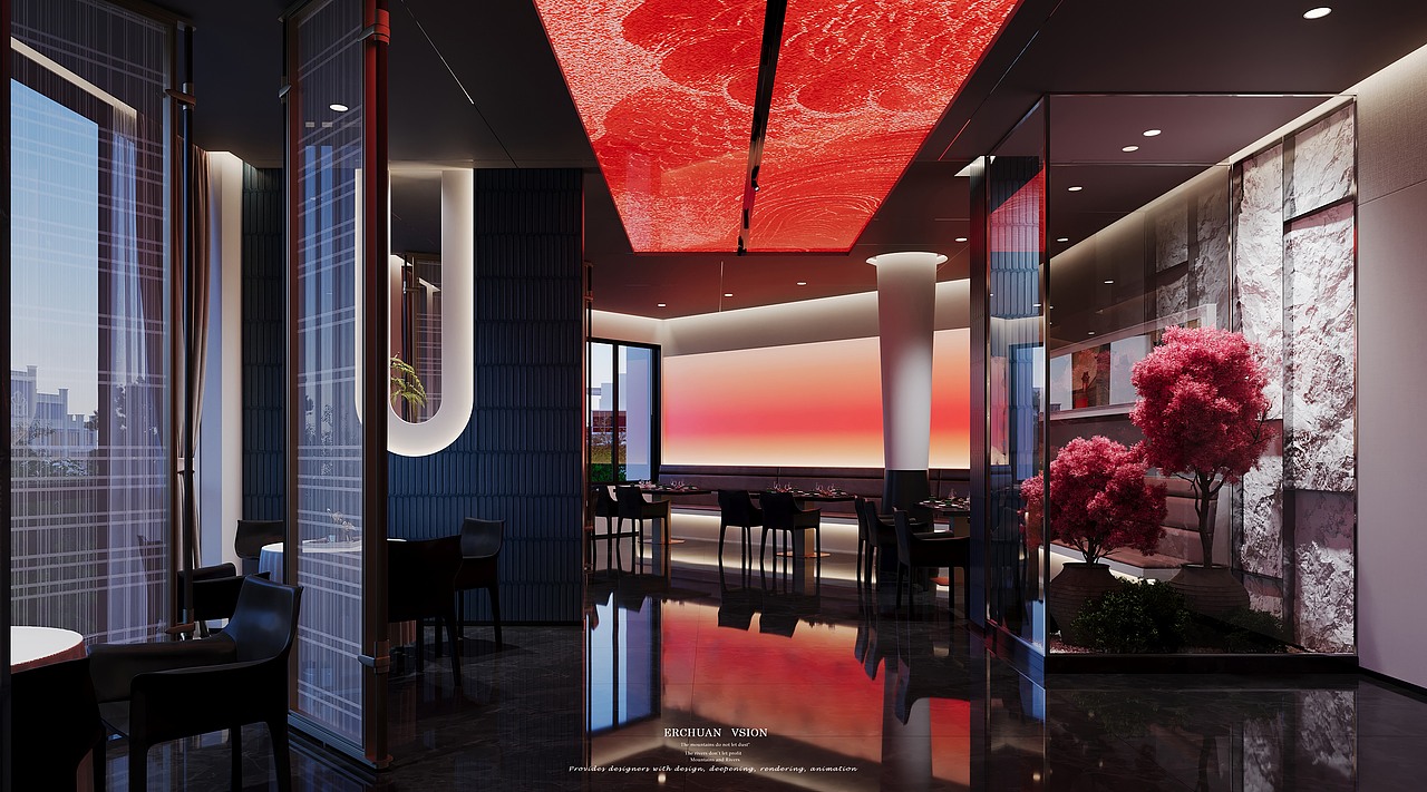 而川视觉丨新中式主题餐厅 一 东方元素的现代诠释