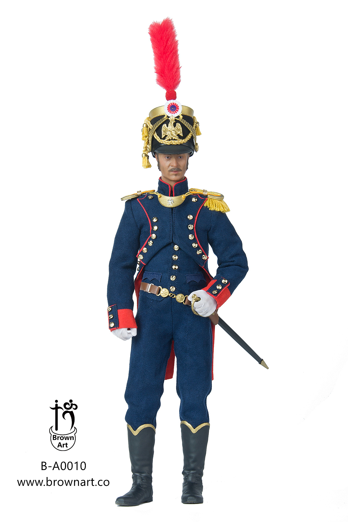 拿破仑近卫炮兵军官1/6实体模型