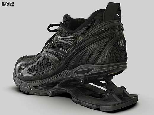 巴黎世家弹簧鞋建模（Balenciaga X-Pander shoe）