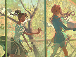 一些綠色的光芒