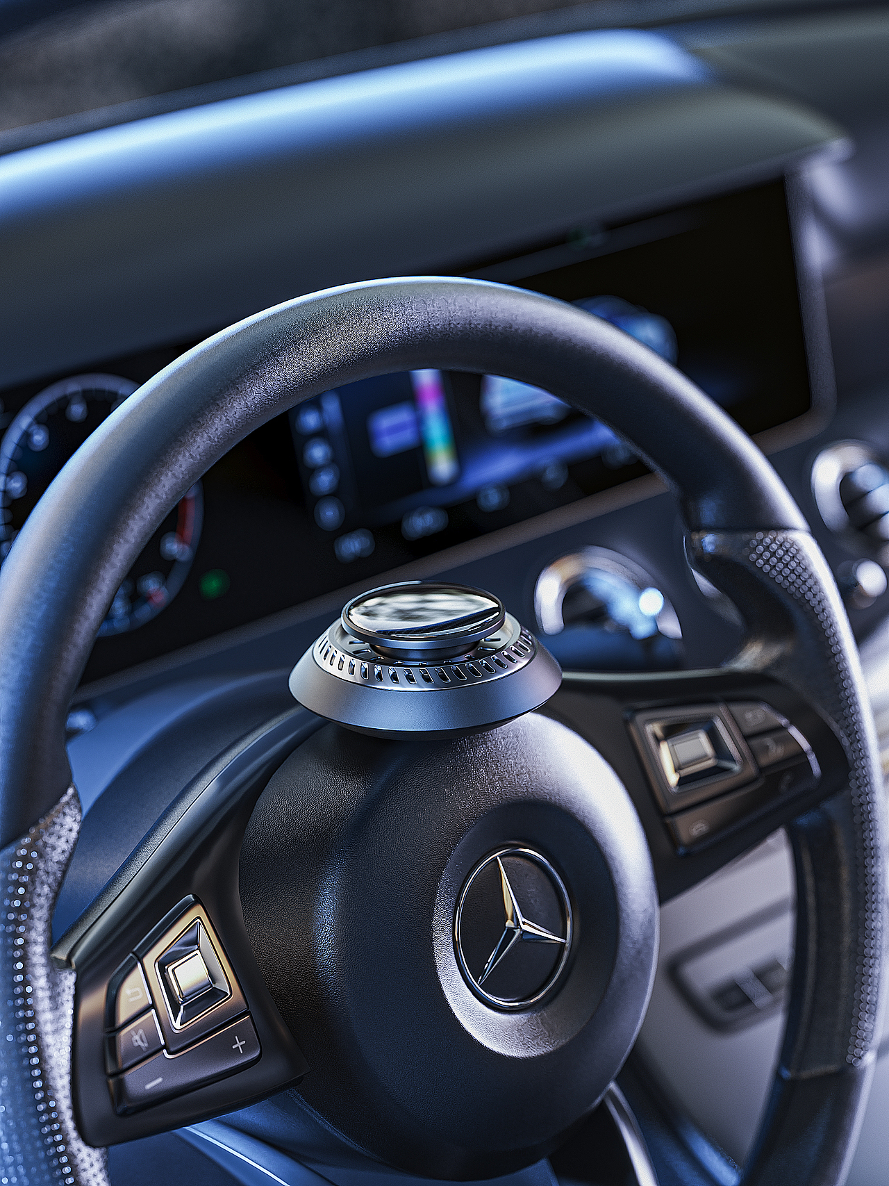 车载香薰车载好物拍摄场景搭建OC渲染