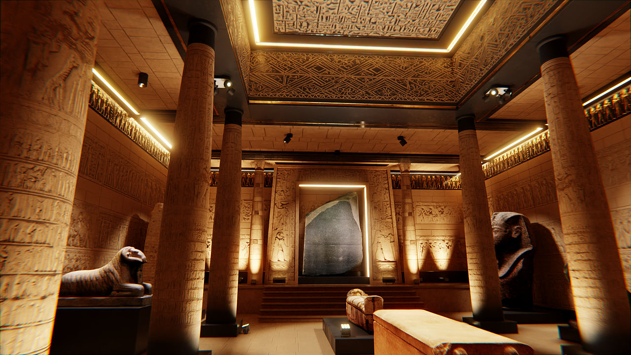 '国王密室'古埃及雕塑数字展厅漫游动画（图ZMzc2Nzc1ODMy） - 展陈设计 - 站酷设计师动画肝帝原创素材 - 站酷ZCOOL