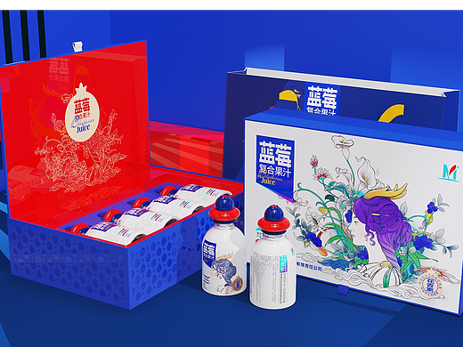 一款蓝莓复合果汁设计