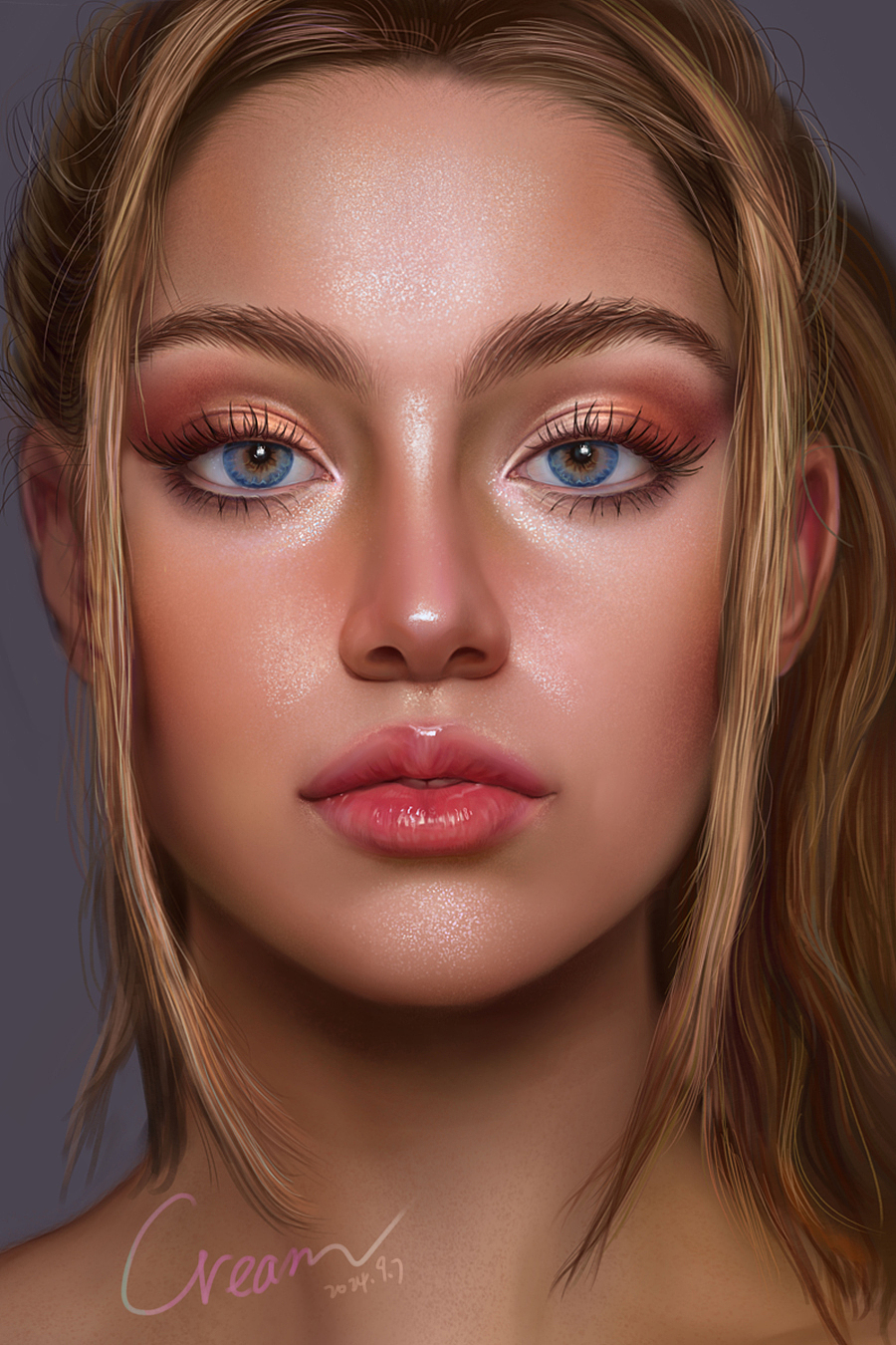 板绘人物练习（图ZMzc2NzkxNjUy） - 艺术插画 - 站酷设计师Florie123原创素材 - 站酷ZCOOL