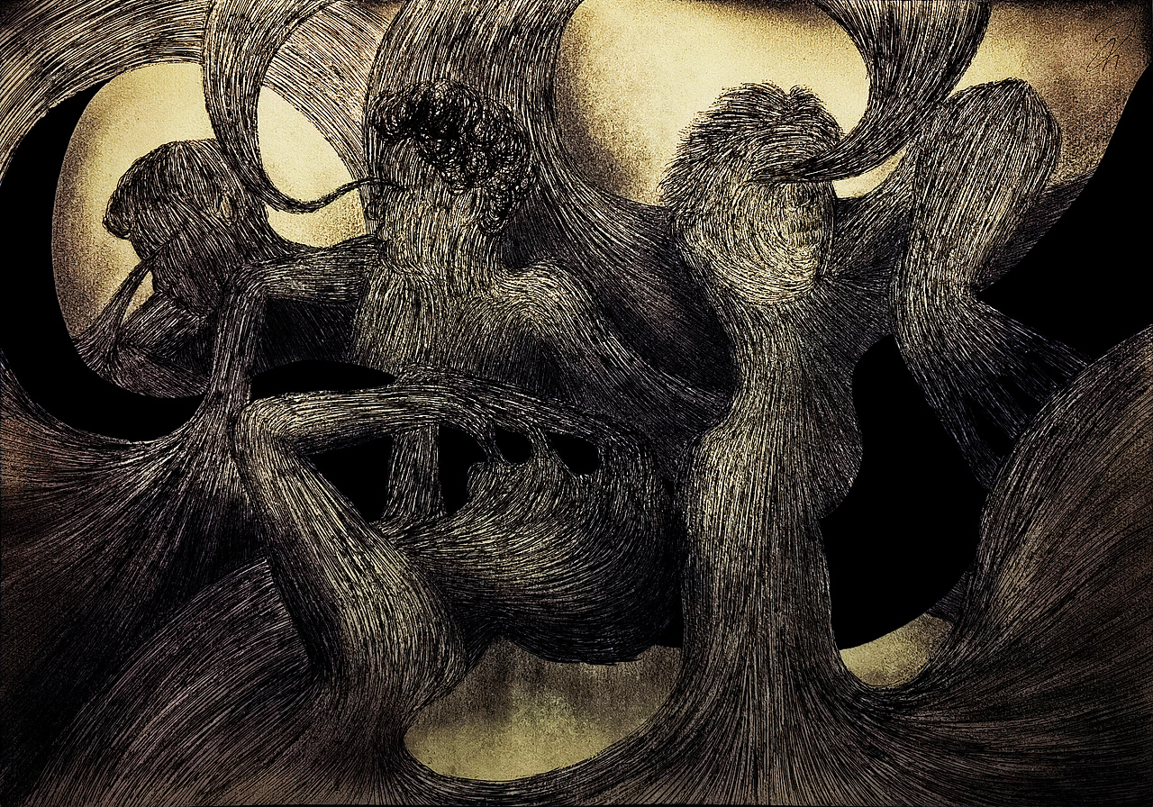 work10 - “恍惚”（图ZMzc2Nzk5NzA0） - 艺术插画 - 站酷设计师Peter_Doroph原创素材 - 站酷ZCOOL