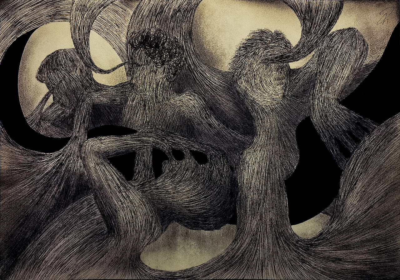 work10 - “恍惚”（图ZMzc2Nzk5NzA4） - 艺术插画 - 站酷设计师Peter_Doroph原创素材 - 站酷ZCOOL