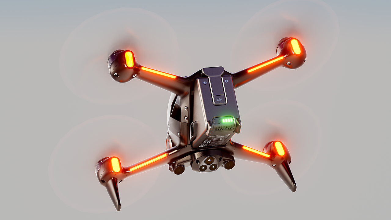 大疆无人机临摹渲染图