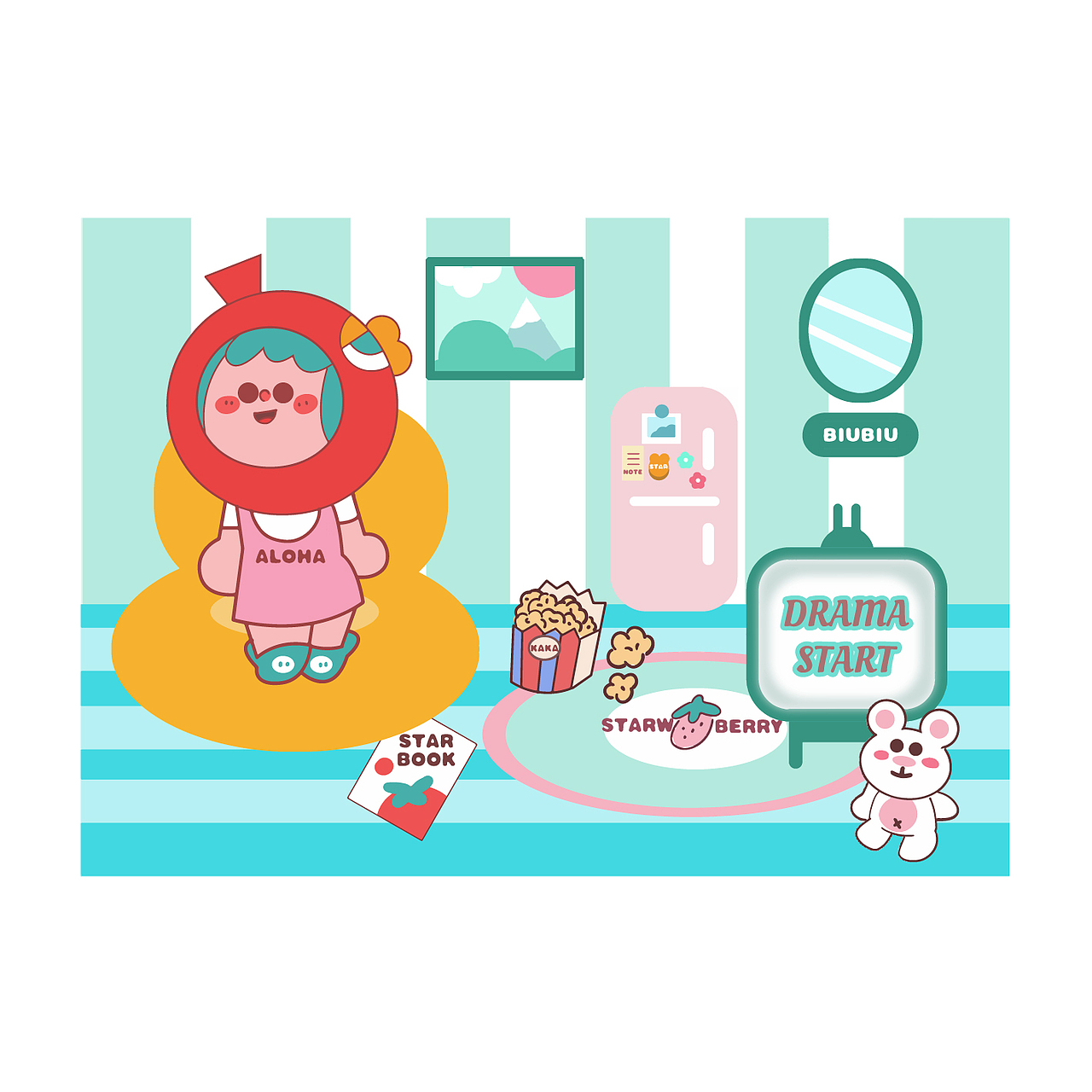 鱼DUDU角色插画集近期（图ZMzc2ODEzNDM2） - IP形象 - 站酷设计师甜甜圈小Q原创素材 - 站酷ZCOOL