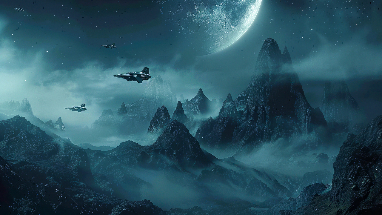 AIGC创作短片《星际山海》（图ZMzc2ODI5MTY0） - AI作品 - 站酷设计师呜哩的片子原创素材 - 站酷ZCOOL