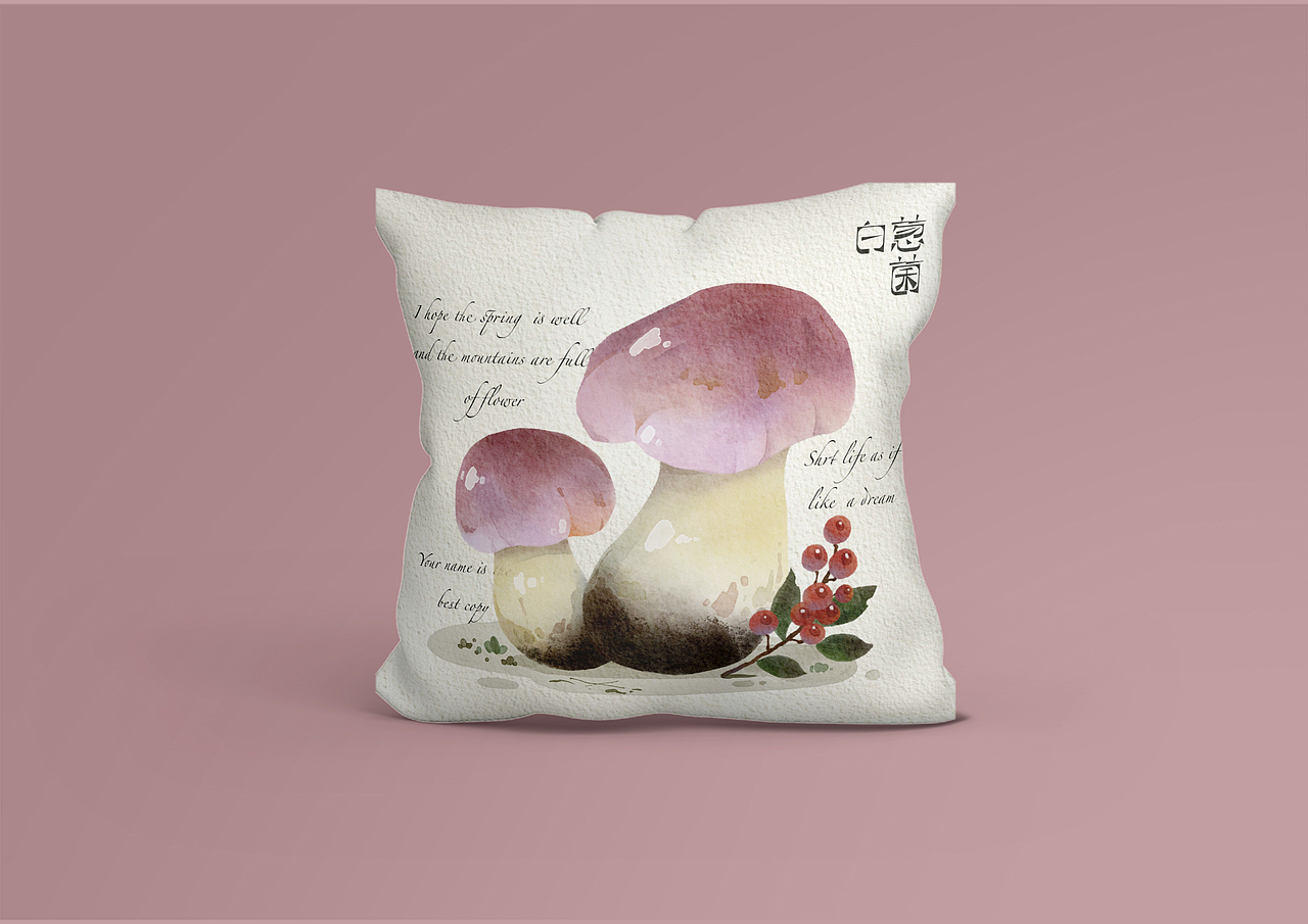 云南野生食用菌文创插画与设计（图ZMzc2ODI5NjQ0） - 商业插画 - 站酷设计师Flora芳野原创素材 - 站酷ZCOOL