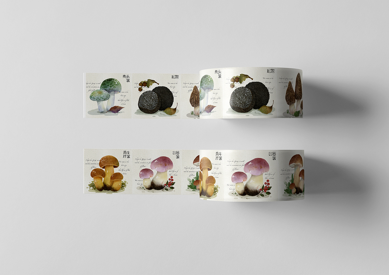 云南野生食用菌文创插画与设计（图ZMzc2ODI5NjE2） - 商业插画 - 站酷设计师Flora芳野原创素材 - 站酷ZCOOL
