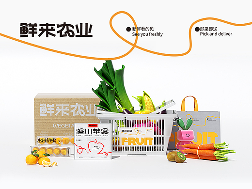 鲜来农业 | 蔬果品牌IP形象设计 | 包装设计
