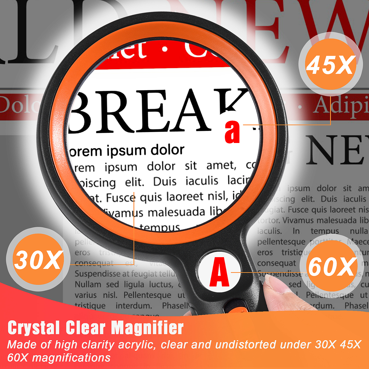 新版 放大镜-黑橙色