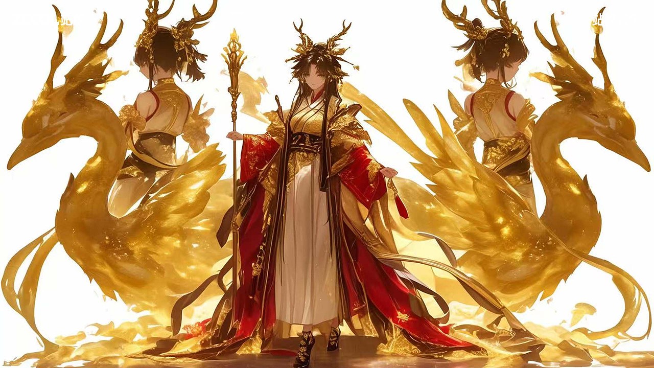 山海经凤凰古风拟人动漫游戏角色