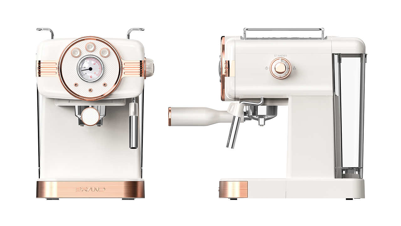 复古压力咖啡机（图ZMzc2ODY5MzM2） - 电子产品 - 站酷设计师广州维博产品设计原创素材 - 站酷ZCOOL