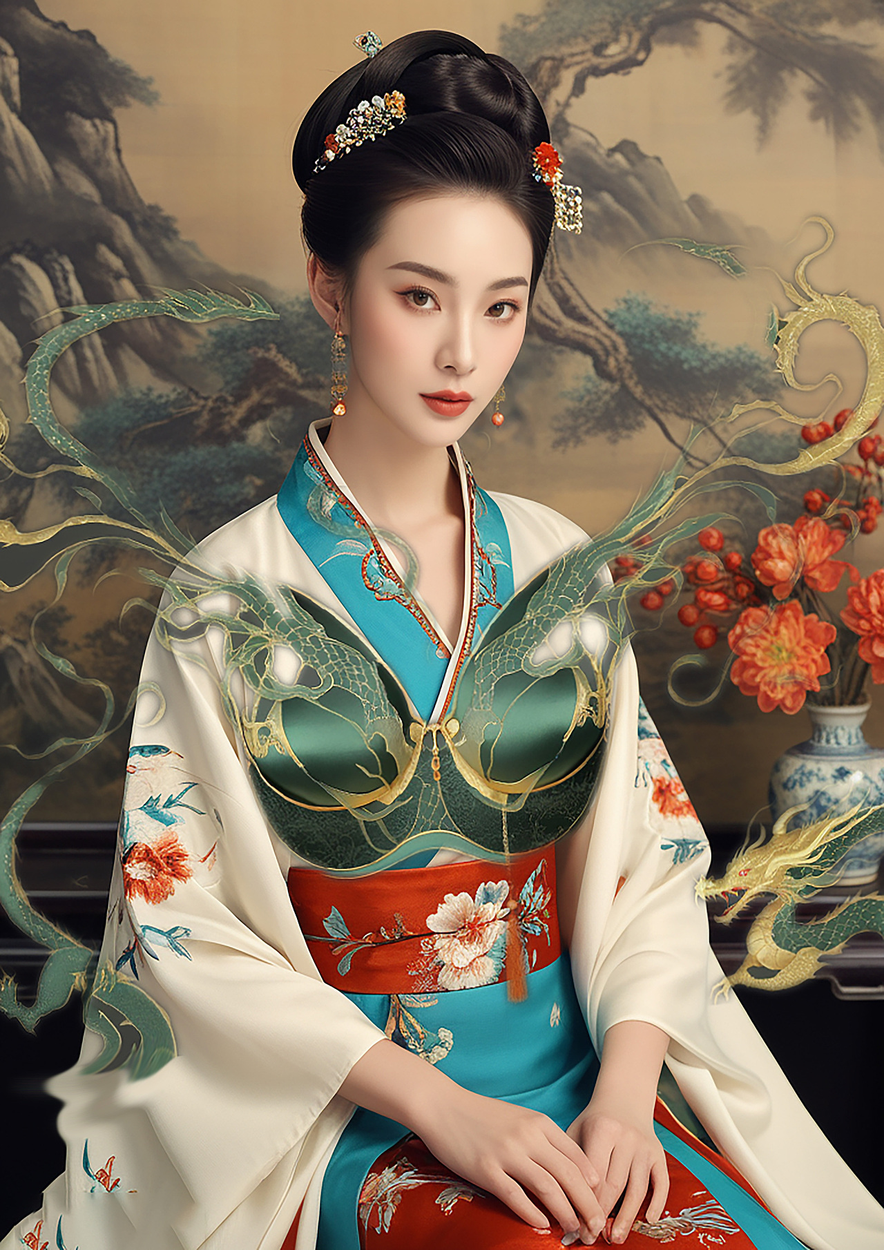 锁春获奖（图ZMzc2ODY5ODA0） - 艺术插画 - 站酷设计师海潮如峰原创素材 - 站酷ZCOOL