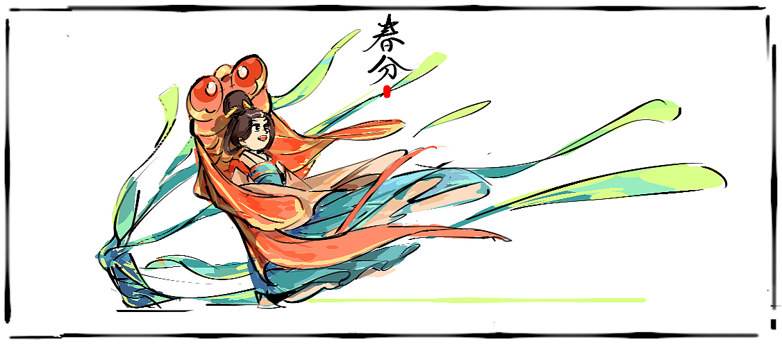 速涂《春季六景》春雨驚春清谷天（圖ZMzc2ODgxODI0） - 繪本 - 站酷設(shè)計師黑豹居居原創(chuàng)素材 - 站酷ZCOOL