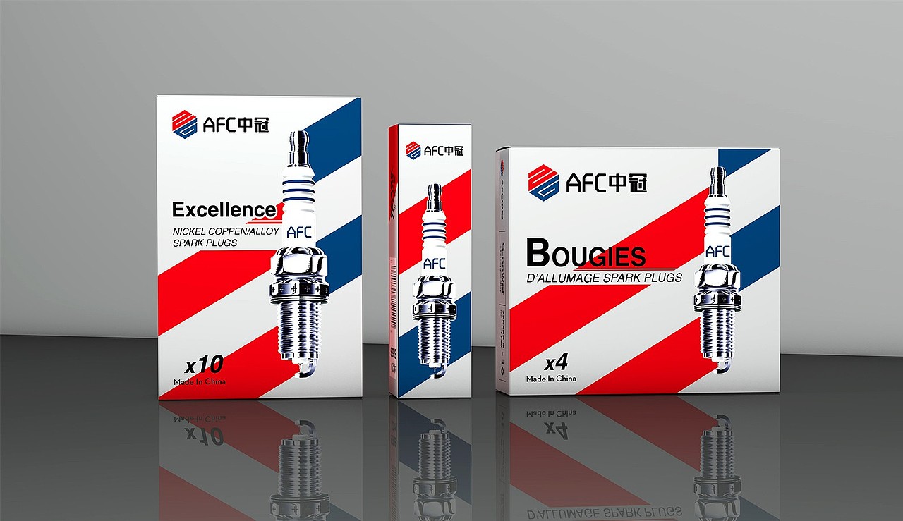 火花塞包装设计、汽配产品包装、配件包装设计、产品