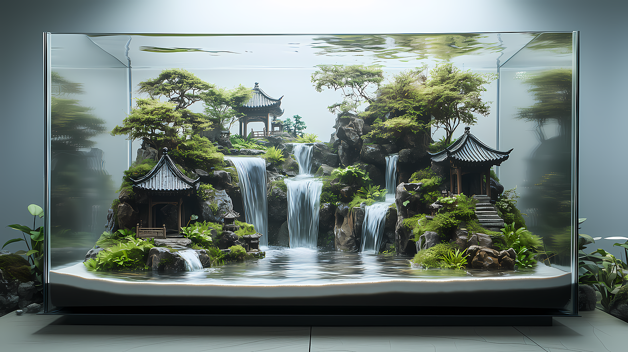 AI创意——国风生态鱼缸视觉设计（图ZMzc2ODg1MTgw） - AI作品 - 站酷设计师博趣设计原创素材 - 站酷ZCOOL