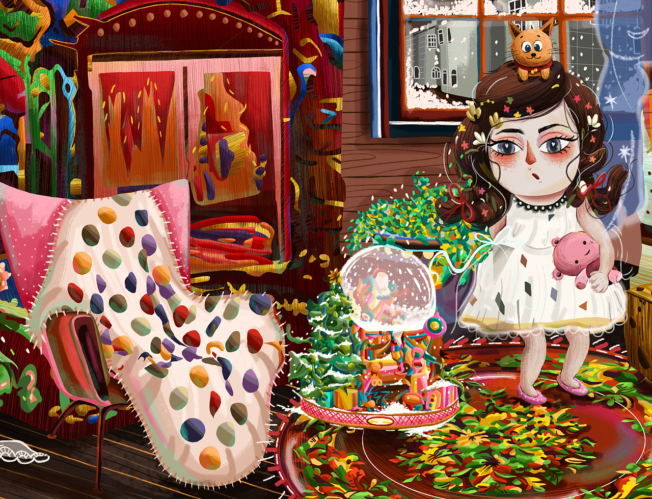 魔法世界,儿童绘本插画