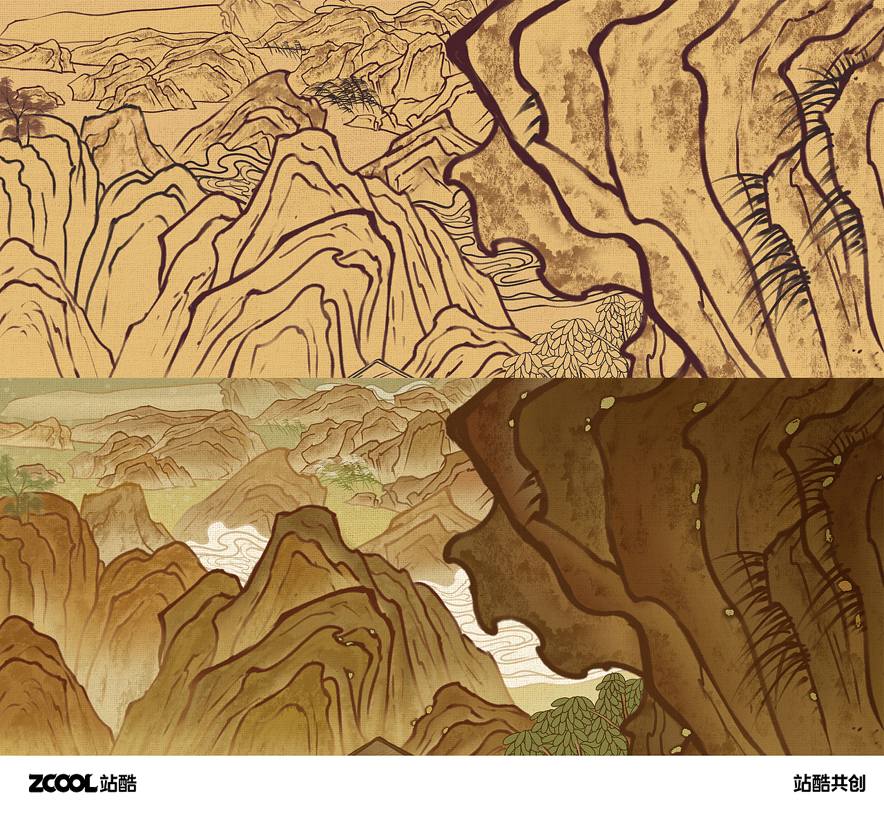 【山海经.夫诸】国风创意插画（图ZMzc2ODk0ODY4） - 海报 - 站酷设计师君竹ho原创素材 - 站酷ZCOOL