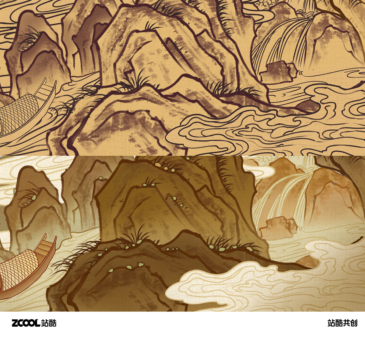 【山海经.夫诸】国风创意插画（图ZMzc2ODk0ODYw） - 海报 - 站酷设计师君竹ho原创素材 - 站酷ZCOOL