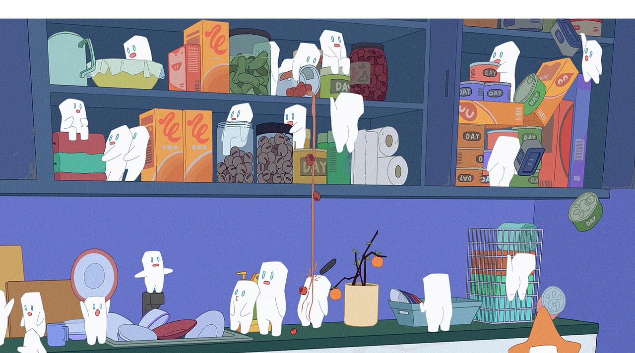 【地板小偷】客厅与厨房篇（图ZMzc2ODk2ODQw） - 创作习作 - 站酷设计师黑红白绿壳原创素材 - 站酷ZCOOL