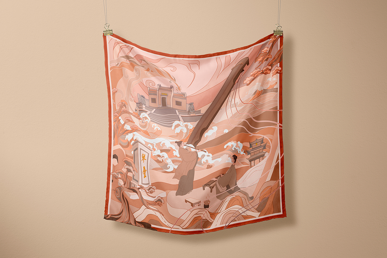 城市与典故系列插画——伯牙与子期（图ZMzc2ODk3ODgw） - 商业插画 - 站酷设计师一熙之名设计工作原创素材 - 站酷ZCOOL