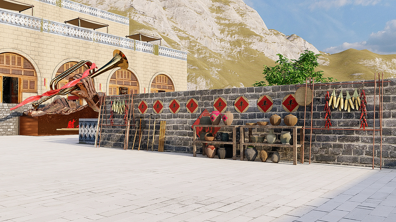 红色窑洞研学基地改造（图ZMzc2OTEwNDk2） - 景观设计 - 站酷设计师城城王原创素材 - 站酷ZCOOL