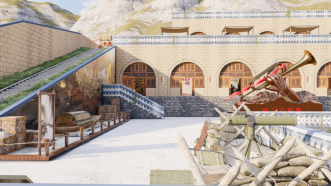 红色窑洞研学基地改造（图ZMzc2OTEwNTIw） - 景观设计 - 站酷设计师城城王原创素材 - 站酷ZCOOL