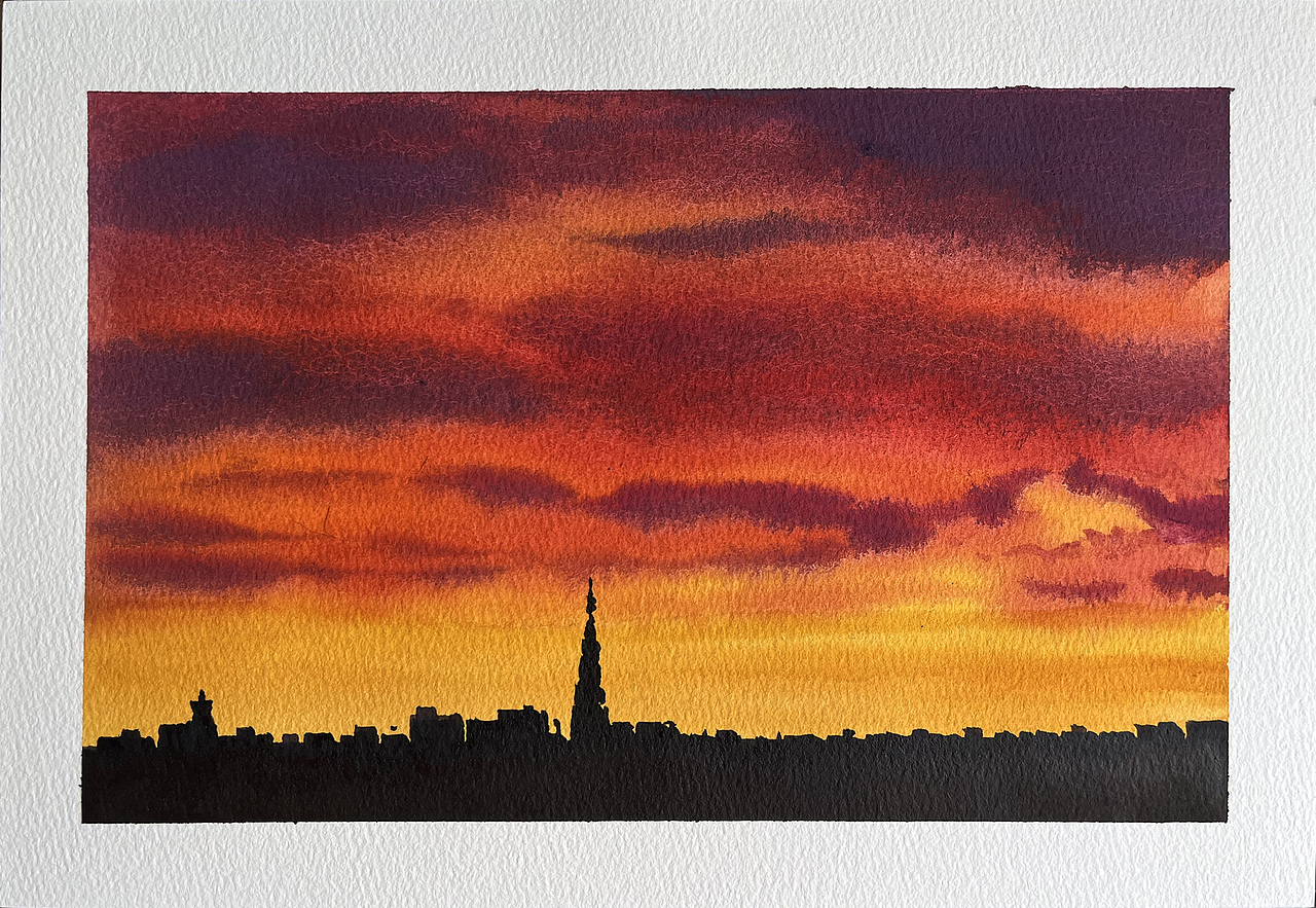 夏日的水彩课堂（图ZMzc2OTE1Mzky） - 绘画 - 站酷设计师孙小良的水彩画原创素材 - 站酷ZCOOL