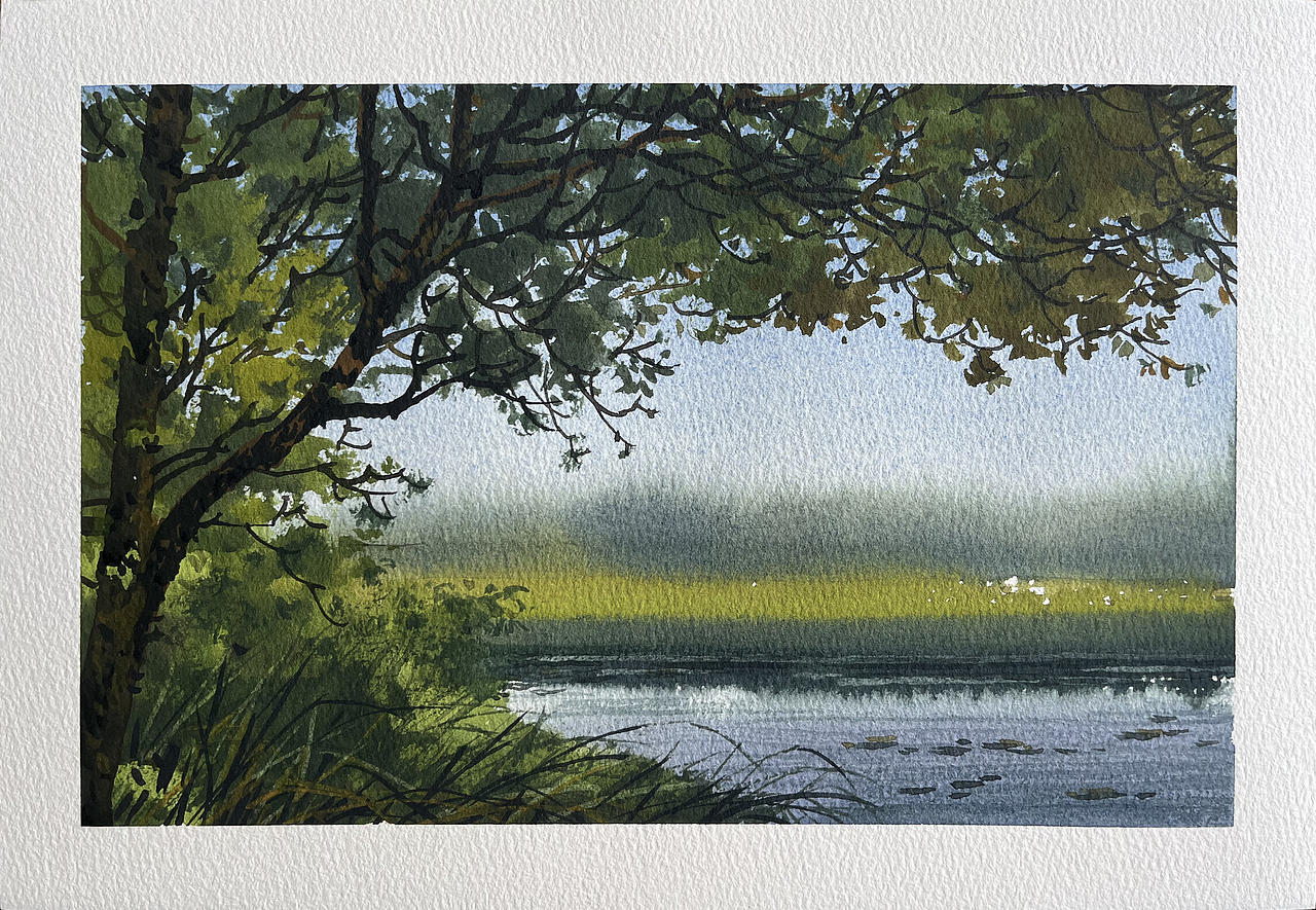 夏日的水彩课堂（图ZMzc2OTE1NTI4） - 绘画 - 站酷设计师孙小良的水彩画原创素材 - 站酷ZCOOL