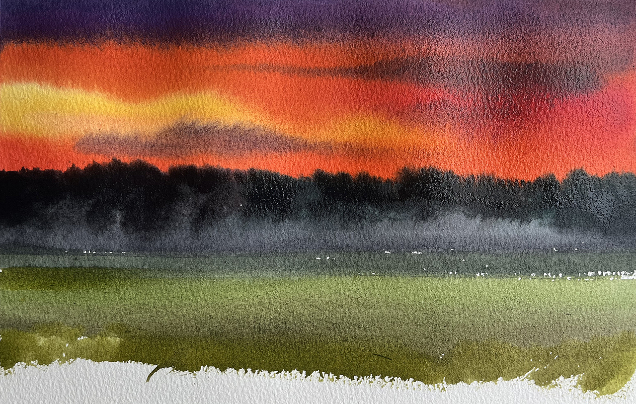 夏日的水彩课堂（图ZMzc2OTE1NTQ4） - 绘画 - 站酷设计师孙小良的水彩画原创素材 - 站酷ZCOOL