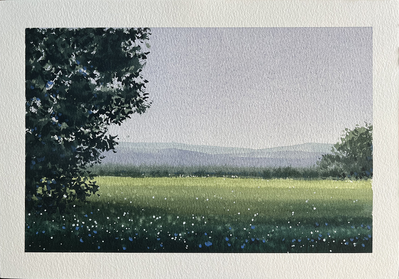 夏日的水彩课堂（图ZMzc2OTE1Njk2） - 绘画 - 站酷设计师孙小良的水彩画原创素材 - 站酷ZCOOL