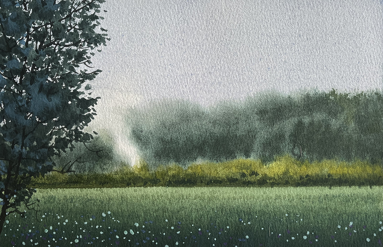 夏日的水彩课堂（图ZMzc2OTE1Nzg4） - 绘画 - 站酷设计师孙小良的水彩画原创素材 - 站酷ZCOOL