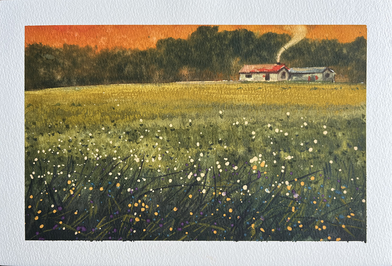 夏日的水彩课堂（图ZMzc2OTE1ODgw） - 绘画 - 站酷设计师孙小良的水彩画原创素材 - 站酷ZCOOL